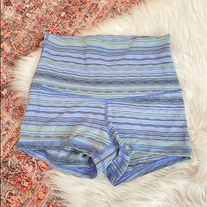 Striped Lulu Spandex Shorts